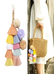 y ball poncho keychain cute keychain handmade hair ball key chain car key chain bag pendant fur7831484