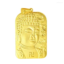 Collane con ciondolo Boutique Ottone placcato oro Etichetta Buddha per gioielli da uomo Collana girocollo Tathagata vintage Catena di qualità da donna