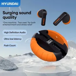 Fones de ouvido de telefone celular HYUNDAI HY-T09 sem fio Bluetooth V5.3 Fones de ouvido HIFI Sound Headset Running Sport Auriculares Fone de ouvido portátil YQ240105