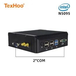 TexHoo Mini PC CPU Processore Intel N5095 Windows 11 Pro Desktop Computer SSD NVMe ITX Server NUC portatile 2COM WiFi Bluetooth 240104