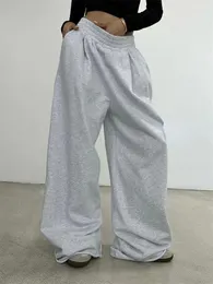 Damenhose Deeptown Y2K Vintage Baggy Graue Jogginghose Damen Koreanische Mode Basic Weitbeinige Jogger Übergroße Retro 90er Jahre Schwarz Sport