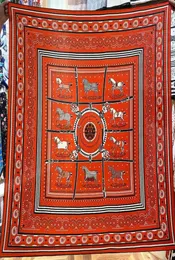 Kaschmirschal mit Zehn-Pferde-Print HIGHEND Seidenschals Damen Winter Warmer Seidenschal Handgerollte Kanten Schal Stola Tippet8557880