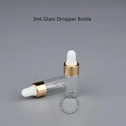 Promotie 3 ml Lege Glazen Essentiële Olie Cosmetische Fles Parfum Container Mini 3cc Flacon Met Pipet Druppelflesjes 240104