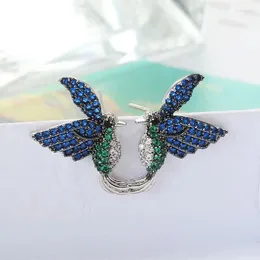 Stud Earrings SENYU Pre-sale Hummingbird Earring Full Paved Cubic Zirconia Fashion Women Exquisite Jewelry Anniversary