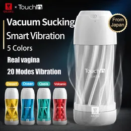 GALAKU Touch In Masturbator Blowjob Simulation Sucking Cup Soft Realistic Vagina Male Masturbator Erotic Adult Sex Toys For Men 240105