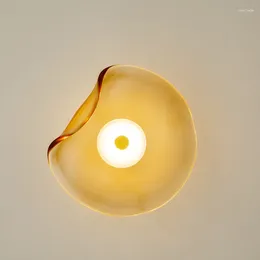 Lâmpada de parede nórdico pós-moderno minimalista quarto sala estar decoração designer irregular circular lâmpadas cabeceira