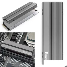 Fans Coolings Computer M.2 2280 NVME SSD Radiator aluminiumkylfläns med 2 x termisk dyna kylare kylfläns kylkuddar för kör droppe otyew