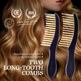 ワイドトゥースヘアコームスタイリングのための骨comb骨combirling brush brush women head acupuncture pointマッサージ240105