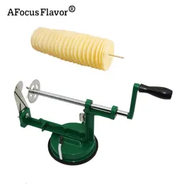 1 Pc Potato Twister Potato Slicer Stainless Steel Kitchen Accessories Tornado Slicer Manual Cutter Spiral Chips 240104