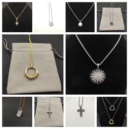 DY Halskette Designer Schmuck Silber Retro Vintage Kreuz Schmuck Luxus Halsketten Kette für Frauen Herren Geburtstagsfeier Geburtstagsgeschenk Großhandel