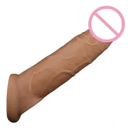 Massager Sex Toys Masager Toy Massager Vibrator Penis Cock Andra produkter Original Silikon Dildo Sleeve Cover Ring Fördröjning Utlösning Male