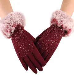 ファッション女性冬の屋外スポーツ温かいリストグローブluvas femininas para o inverno女性の手袋かわいいルバスde invernoフルF2750828