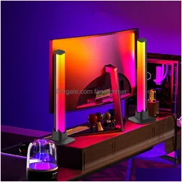 Projektorlampen Smart LED RGB Lichtleiste Symphony Bluetooth App Steuerung Musik Rhythmus Umgebungslichter Gaming Room TV Computer Desktop Dr Dh0Hy