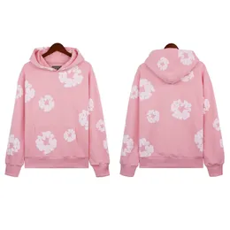 Erkek Hoodies Sweatshirts Tasarımcı Erkekler Kadın Pembe Köpük Çelenk Çevre Çember Çember Daire Hoodie Moda Gevşek Sokak Giyim Hop Sokağı Takip Takım