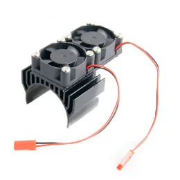 Dissipador de calor para motor 540/550, com ventiladores duplos, para modelo 1:10 1:8 ep, motor escovado/sem escova, acessórios para carro de corrida rc