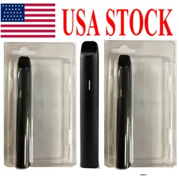 ABD Stock Blister Pack 2ml Tek Kullanımlık Vape Kalem Ambalaj Açık PVC Kılıfları Askı Kılıfı Yuvarlak Kalemler Plastik İstiridye Kabuk Kılıf E Sigara Özel Logosu D11 800 PCS Kutusu