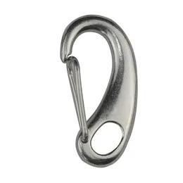 1pc flaggstång Spring Snap Hook Clip Multifunktionell äggform Snabblänk Carabiner 304 Rostfritt stål Flagstång 240104