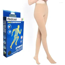 Kadın Socks yisheng 34-46mhg Sıkıştırma Pantyhose Varisli damarlar için kapalı ayak çorapları