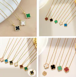 20style Gold Plated Necklaces Designer Flowers Four-leaf Clover Cleef Fashional Pendant Necklace Wedding Party Jewelry