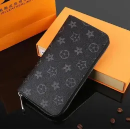 Wallets Designer Wallet M60017 Leather Wallet Women Zipper Long Card Holders Coin Purses Woman Shows Exotic Clutch Wallets Comes with Box