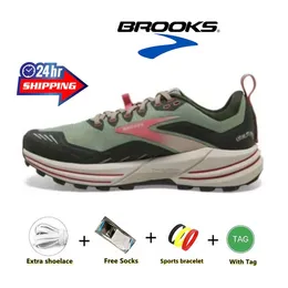 Brooks Outdoor Brooks Cascadia Running Shoes Designer Mens Womens Sneakers per esterni Sneakers Allenatori Flat Bottom Bianco Nero Bulle Orange Verde EUR 36-45