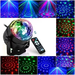 LED-Gadget-Sound aktiviert rotierende Disco-Licht-ColorF-Bühne 3W RGB-Laser-Projektor-Lampe DJ-Party für Zuhause KTV Bar Weihnachten Drop liefern DHEKC