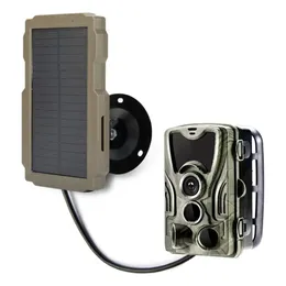 Trail Game Camera Solar Panel Kit 3000MAH 6V12V Uppladdningsbar laddare 360 ​​° Roterande monteringsfäste för jakt Y240104