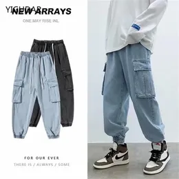 Men Jeans Baggy Hip Hop Jeans Multi Pockets Skateboard Cargo Jeans For Men Tactical Joggers Denim Pants Size S-5XL 240104