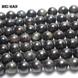 목걸이 Meihan Natural 6mm 8mm 10mm Astrophylite Hornblende 부드러운 둥근 느슨한 구슬 보석 제조 디자인을위한 희귀 돌