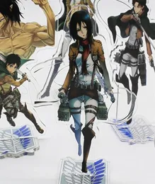 Schlüsselanhänger Anime-Figur Angriff auf Titan Doppelseitiger Acrylständer Modellplatte Shingeki No Kyojin Schreibtischdekor Stehendes Zeichen für Frie3912353