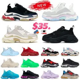 2024 fashion triple s designer shoes mens shoes Clear Sole Plate-forme Triple White black Crystal White Green Pink Cherry des chaussures sneakers womens