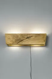 vägglampa industriell handgjorda heminredning belysningsbelysning fast minimalistisk trä handgjorda