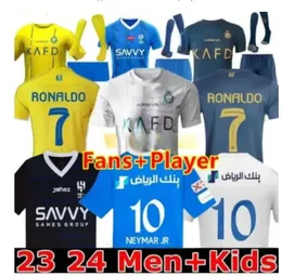 23/24 Neymar JR FC Ronaldo Soccer Jerseys Men Kids Kit al Hilal saudi cr7 boys boys shirt mane fans player jersey 2023 sergej saudi