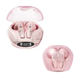 Mobiltelefonörlurar anime honkai påverkan 3 hörlurar söt elysia anpassade rosa bluetooth 5.3 headset cosplay aktivt buller avbokning öronsnäckor yq240105