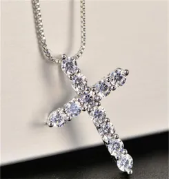 Xury Cubic Zircon Pendant Necklace 925 Sterling Silver Christian Jesus Jewelry for Women Gift A0368050567