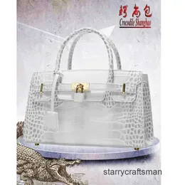 Tygväskor Designer Himalaya Crocodile Handbags Crocodile Leather Womens Bag äkta thailändsk minimalistisk mångsidig läderväska handhållen singel axel diagona wn9rc