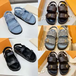 10A Designerschuhe Paseo Comfort Sandalen Damen Luxusschuhe Gummi Flache Pantoletten Loafer Presbyopie Druck Leder Hausschuhe Plattform Schnalle Sandale Denim 35-42