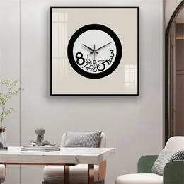 Orologi da parete Orologio da 12 pollici leggero e di lusso con numeri in pila, design moderno, quadrato silenzioso, decorazione per la casa Reloj De Pared