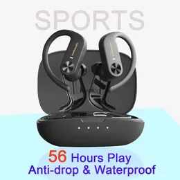 Cep Telefonu Kulaklıklar TWS Spor Kulaklıkları Bluetooth Kablosuz Kulaklık Kulak Kancaları Fall Anti-Garpiece Mikrofon Dokunmatik Kontrollü Su Geçirmez Kulaklıklar YQ240105