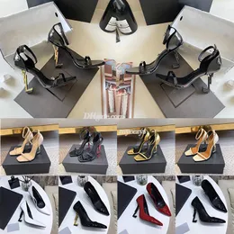 Designer women Luxury high heels Cassandra Dress Shoes patent leather fashion sandals opyum Gold triple black nuede red Party Wedding Office pumps Heels with box