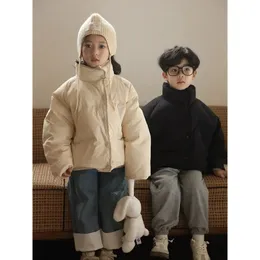 Inverno crianças para baixo jaquetas moda quente crianças pão parkas roupas bebê engrossar casacos para meninas meninos pato branco downs 240104