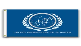 United Federation of Planets Flags Banner storlek 3x5ft 90*150 cm med metall grommet, utomhusflagg8066209