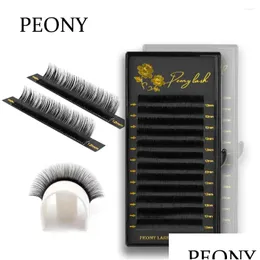 False Eyelashes Peony Classic Eyelash Extension 12 Rows Soft Faux Mink Lashes Russian Volume Beauty Makeup Professionals Individual Dr Otnje