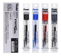 12 pçs/caixa pentel energel x recarga de ponta de agulha lrn5 gel tinta recarga apto para bln75/105 0.5mm preto/azul/vermelho/blueblack 12 cores 240105