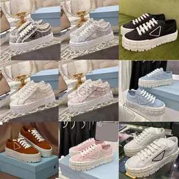 Designerskor makro renylon gabardine sko hjul dubbel chunky plattform casual skor ökar lyx canvas sneakers kvinnor tränare c22 bokstavgg