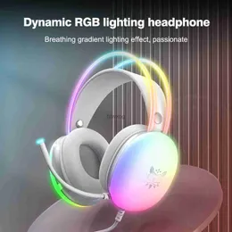 Cell Phone Earphones ONIKUMA X25 Headset New FULL RGB Light Design Earphone For PC Gamer Smart Phone YQ240105