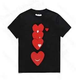 أزياء العلامة التجارية Garcons CDG T Shirt مصممة مصممة مُصمم رجال Love Heart Com des Play قصيرة الأكمام من القطن للجنسين في الشارع