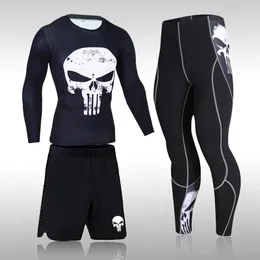 سراويل داخلية للرجال الجري للرياضة MMA Rashgard ذكر تجفيف سريع للملابس الرياضية Compression Clothing Fiess Training مجموعة داخلية حرارية