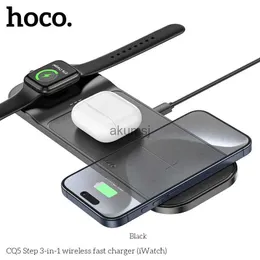 Bezprzewodowe ładowarki Hoco 3 w 1 22,5 W magnetyczna bezprzewodowa ładowarka stojak na telefon 15 14 Pro Watch Szybki uchwyt stacji ładowania YQ240105