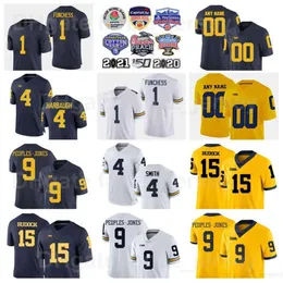 Football College 1 Braylon Edwards Jerseys Michigan Wolverines 98 Tom Harmon Jim Harbaugh 4 DeVeon Smith Devin Funchess 9 Donovan Peoples-Jones Stitched Good